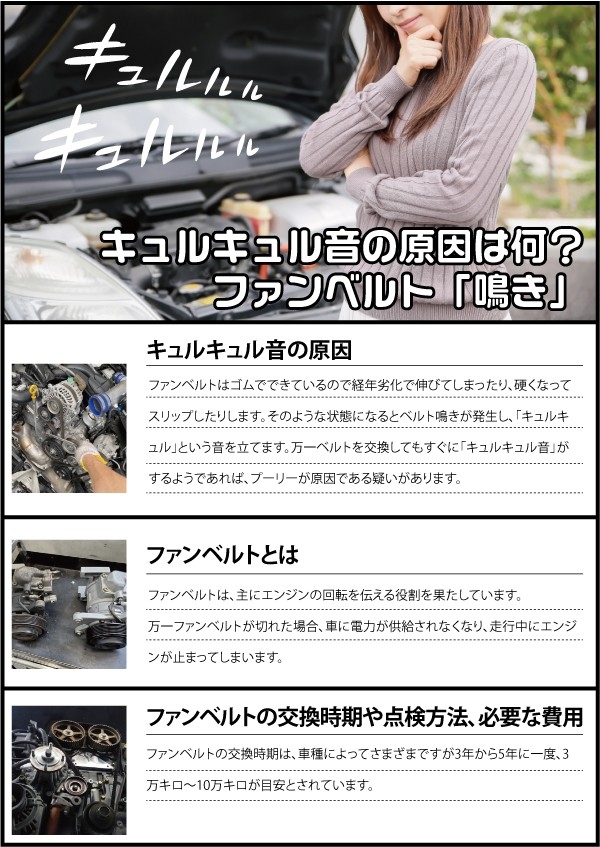 ベルト鳴き・ベルト調節